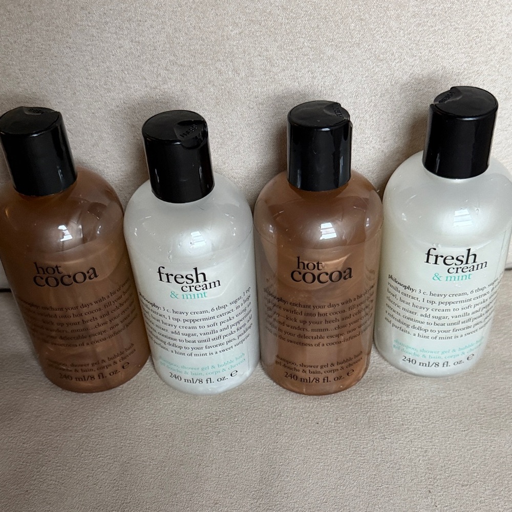 Philosophy Fresh Cream & Hot Cocoa Shower Gel Collection